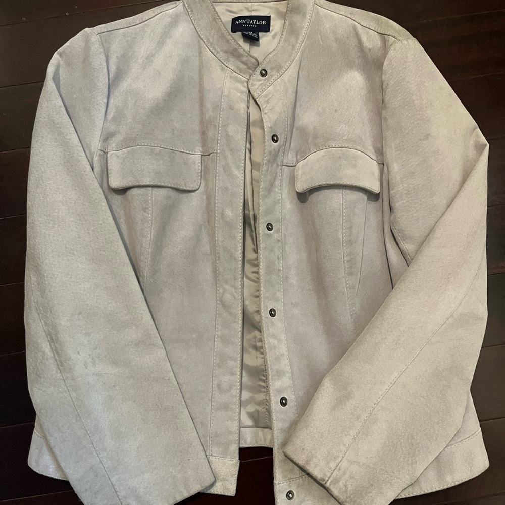 Ann Taylor Light Gray Women's Shirt Jacket